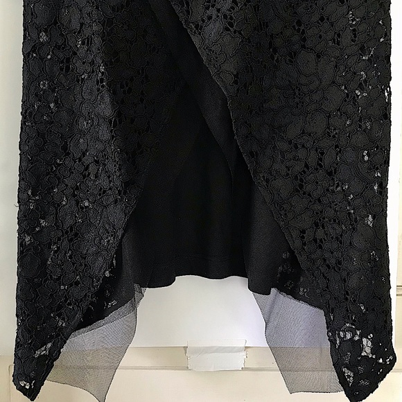 Sacai Mixed Media Lace and Tulle T-Shirt - Picture 6 of 7